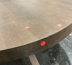 Open Box: Modern Farmhouse Round Coffee Table, 44"- Tahoe Brown