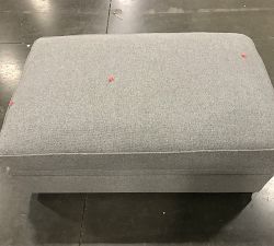 Open Box: Pearce Ottoman and a Half - Metal Performance Boucle, Espresso Finish