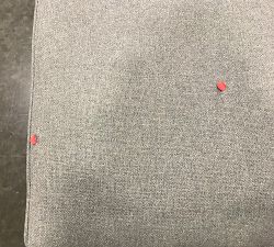 Open Box: Pearce Ottoman and a Half - Metal Performance Boucle, Espresso Finish