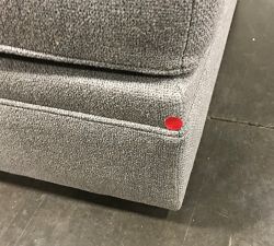 Open Box: Pearce Ottoman and a Half - Metal Performance Boucle, Espresso Finish