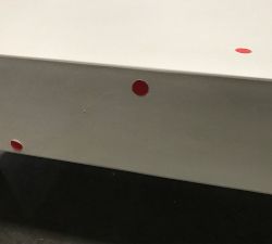 Open Box: Pomona Concrete Chunky Leg Rectangular Outdoor Coffee Table, 50" - White