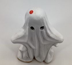 Open Box: Handcrafted Ceramic Ghost, Tall 12.5&quot; - White
