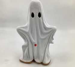 Open Box: Handcrafted Ceramic Ghost, Tall 12.5&quot; - White