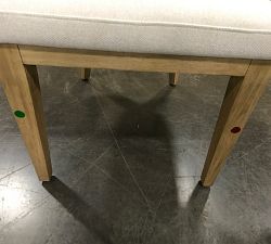 Open Box: Layton Upholstered Dining Chair - Performance Heathered Basketweave Alabaster, Seadrift Legs