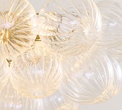 Cooper Glass Bubbled Round Chandelier (20&quot;-30&quot;)
