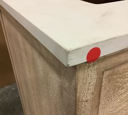 Open Box: Rylee 60" Double Sink Bathroom Vanity, Base Only - White Wash