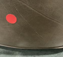 Open Box: Remmy Petite Leather Swivel Chair (32&quot;), Individual - Churchfield Chocolate