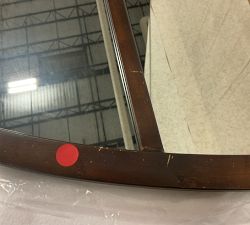 Open Box: Eva Windowpane Arched Floor Mirror, 42"W x 82"H - Antique Brown