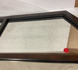 Open Box: Eva Windowpane Arched Floor Mirror, 42"W x 82"H - Antique Brown