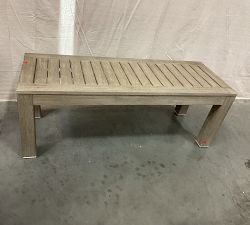 Open Box: Indio Eucalyptus Outdoor Dining Bench, 48" - Weathered Gray