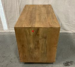 Open Box: Oakleigh 2-Drawer Nightstand, 32", Modern Hardware - Heirloom Wheat