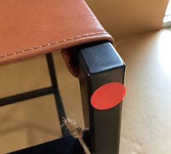 Open Box: Hardy Leather Stool, Bar Stool 30&quot;H - Individual - Bronze/Saddle Tan Leather