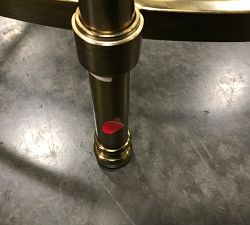 Open Box: Everson Round Glass Coffee Table, (41&quot;) - Antique Brass