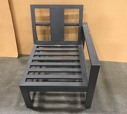 Open Box: Build Your Own - Indio Metal Outdoor Sectional Components, Right-Arm Chair Frame - Slate