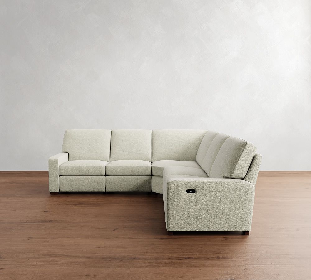 Turner Square Arm Power Reclining L-Shaped Sectional - Storage Available (115&quot;&ndash;128&quot;)