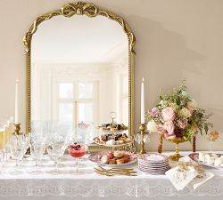 LoveShackFancy Gold Bow Arch Mirror