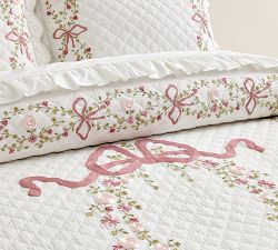 LoveShackFancy Bow Embellished Quilt