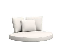 Cushion Cover Only: Huntington Round Outdoor Daybed, High Performance Canvas; Natural