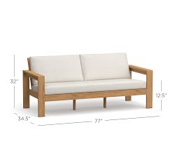 Malibu Teak Outdoor Sofa (77&quot;)
