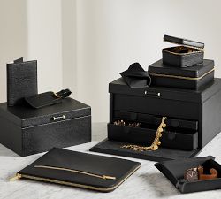 Quinn Leather Jewelry Box - Shadow Printed