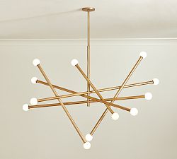 Reign Milk Glass Chandelier (55")