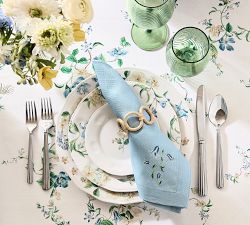 Monique Lhuillier Summer Blossom Outdoor Oilcloth Tablecloth