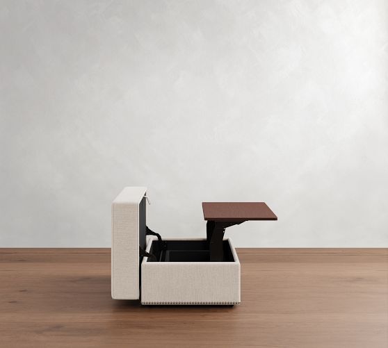 Turner Storage Ottoman with Pull Out Table with Nailheads