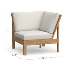 Build Your Own - Malibu Teak Outdoor Sectional Components