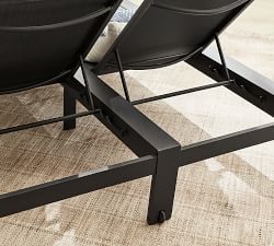 Malibu Metal &amp; Mesh Outdoor Double Chaise Lounge