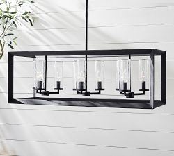 Sonora Outdoor Clear Glass Linear Chandelier (40&quot;)