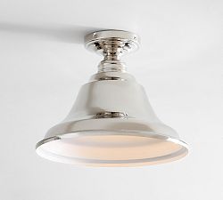 Curved Metal Bell Flush Mount (10")