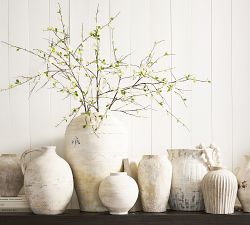Faux Oversized White Blossom Branch