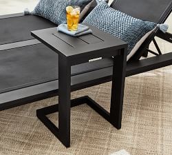 Malibu Metal Rectangular Outdoor C-Table (17")
