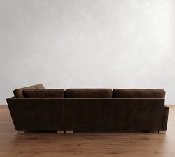 Turner Square Arm Leather Return Bumper Sectional (106"&ndash;125")