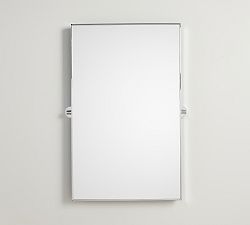 Open Box: Linden 23x37" Rectangular Pivot Mirror - Chrome