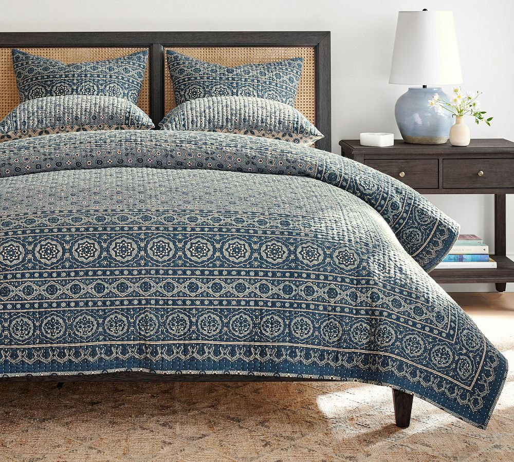 Auden Pick-Stitch Handcrafted Reversible Quilt - King