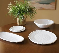 Bamboo Melamine Dinner Plate, Set of 4