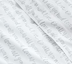 All You Need Is Love Percale Sheet Set