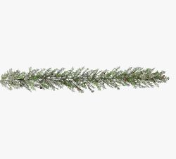 Faux Iced Cedar Garland with Pinecones - Set of 2
