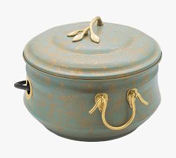 Fiorella Blue Verde Hose Pot with Lid