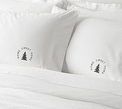 Home Sweet Home Organic Cotton Pillowcases - Set of 2