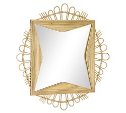 Josephine Rattan Round Mirror, 42&quot; x 42&quot;