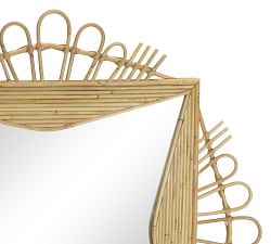 Josephine Rattan Round Mirror, 42&quot; x 42&quot;