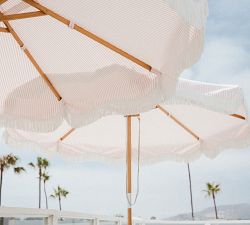 St. Tropez 7' Round Outdoor Teakwood Market Umbrella