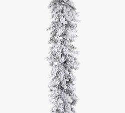 Artificial Flocked Blackmore Garland, Set of 2