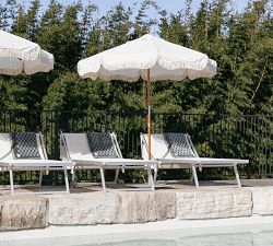 St. Tropez 7' Round Outdoor Patio Umbrella - Teakwood Frame