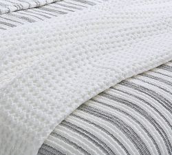 Manon Striped Cotton Coverlet