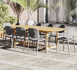 Nassau 9-Piece Teak Oval Dining Table Set