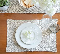 Hand-Braided Mixed Weave Jute Placemats - Set of 4