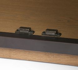 Parquet Reclaimed Wood Open Bookcase with Doors